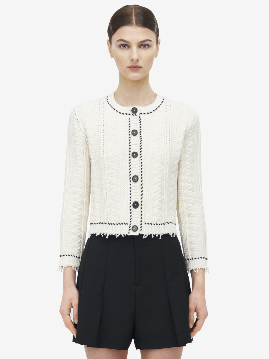 ALEXANDER MCQUEEN - Textured Cardigan - Item 839774Q1BEI9284
